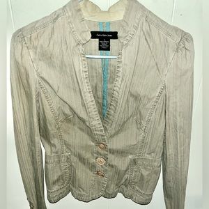 Calvin Kline jeans button up blazer jacket
